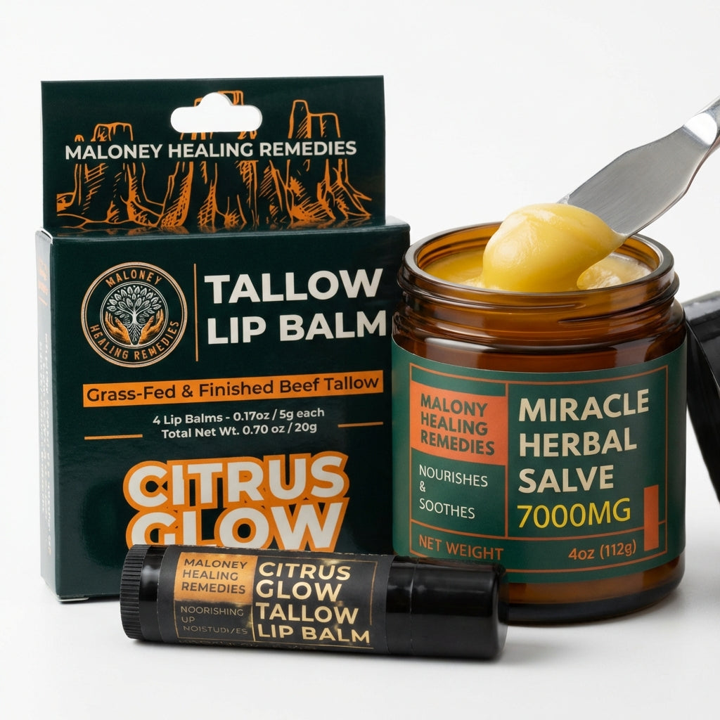 Miracle Herbal Salve (7000MG) + Tallow Lip Balm Bundle