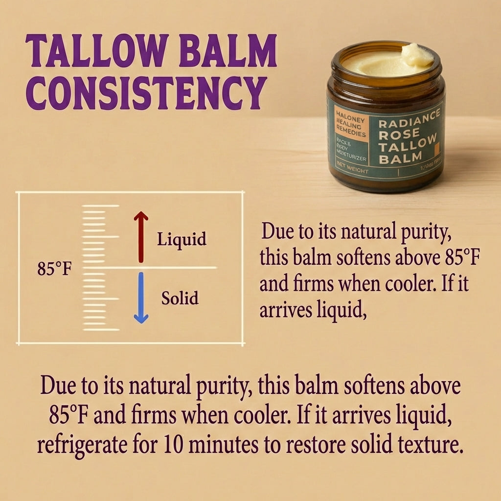 Radiance Rose Tallow Balm for Dry, Sensitive Mature Skin