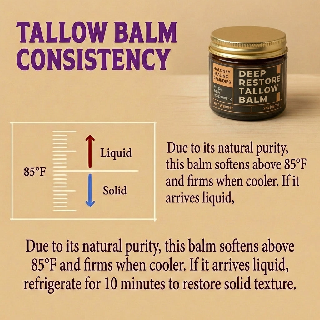 Deep Restore Tallow Balm Moisturizer For Dry, Sensitive Skin, Wrinkles
