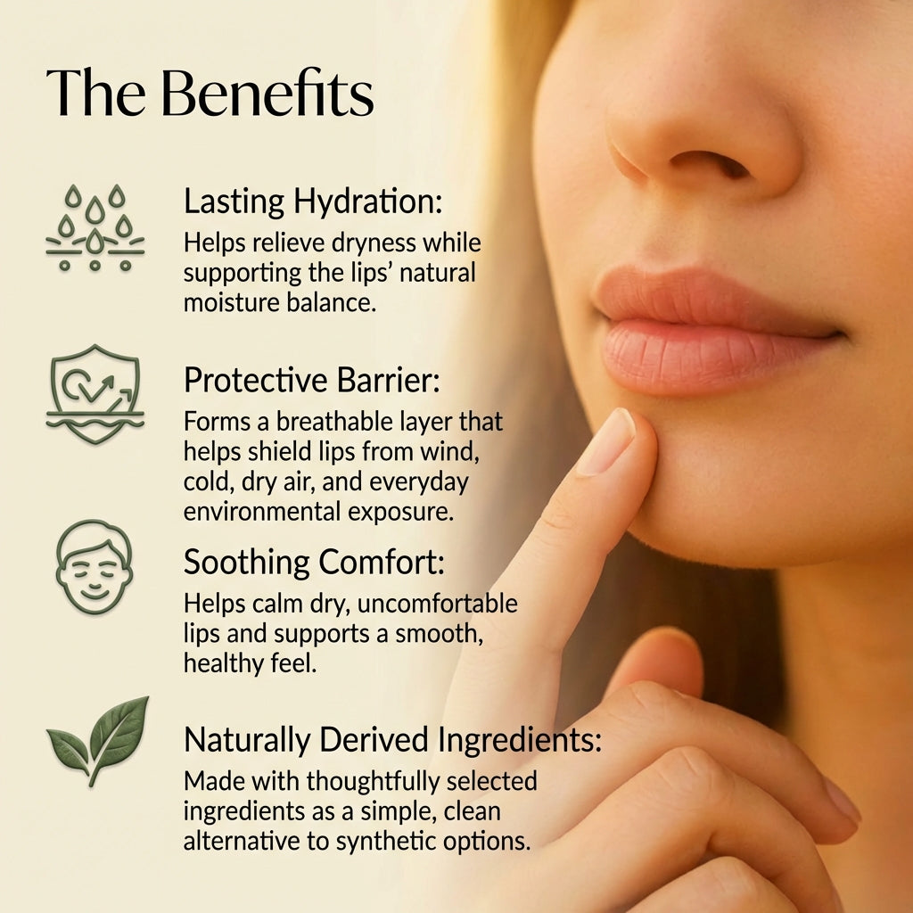 Beef Tallow Lip Balm - Organic Lip Care with Beeswax & Essential Oils