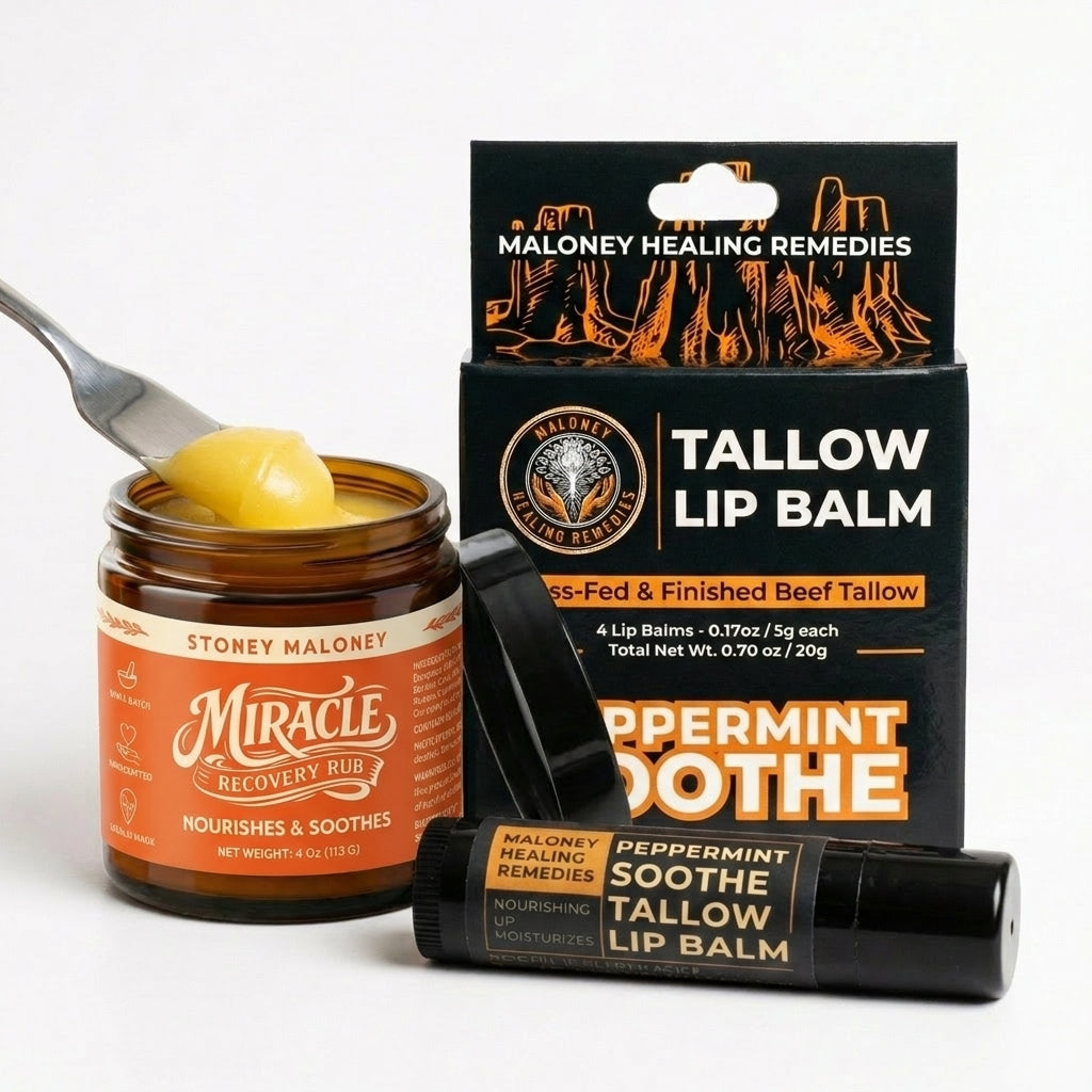 Miracle Recovery Rub (5000MG CBD) + Tallow Lip Balm Bundle