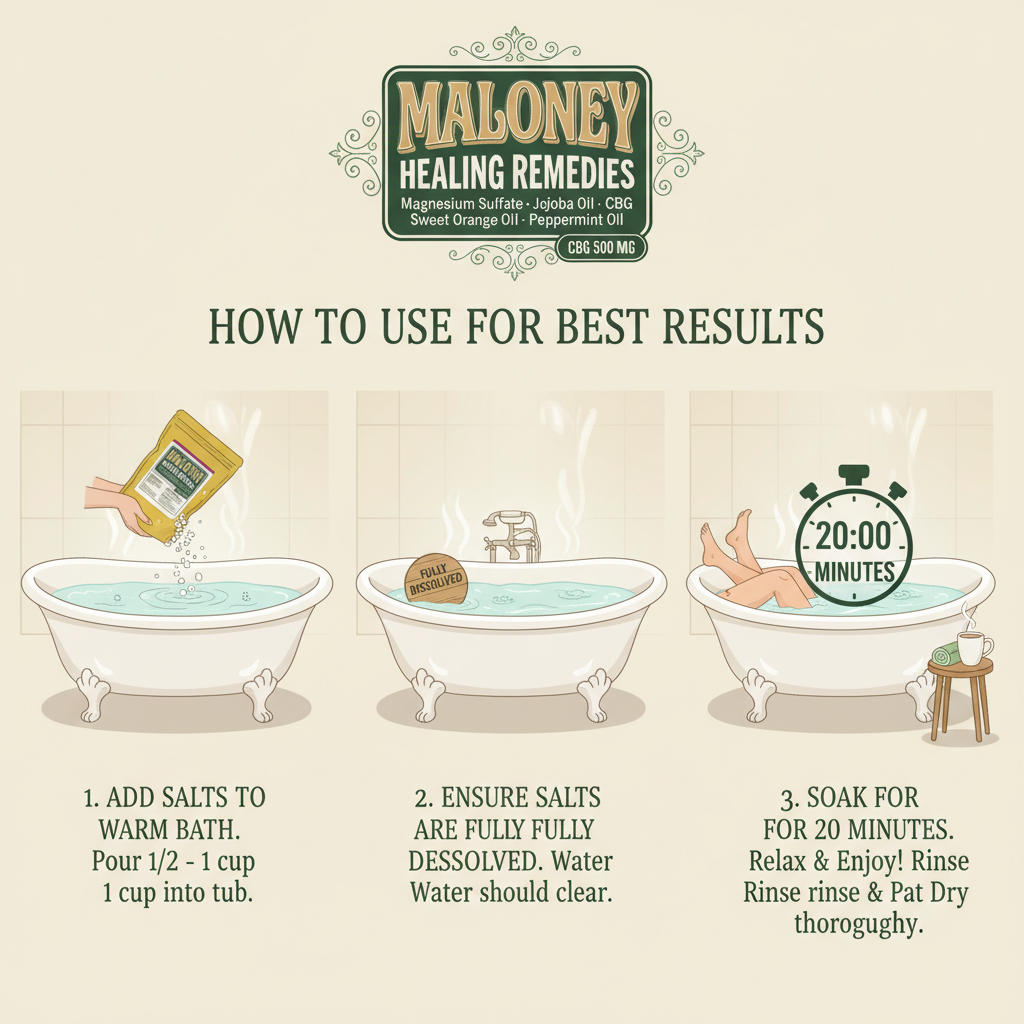 CBG Recovery Soak - Epsom Salt Bath & Foot Soak with Jojoba Oil