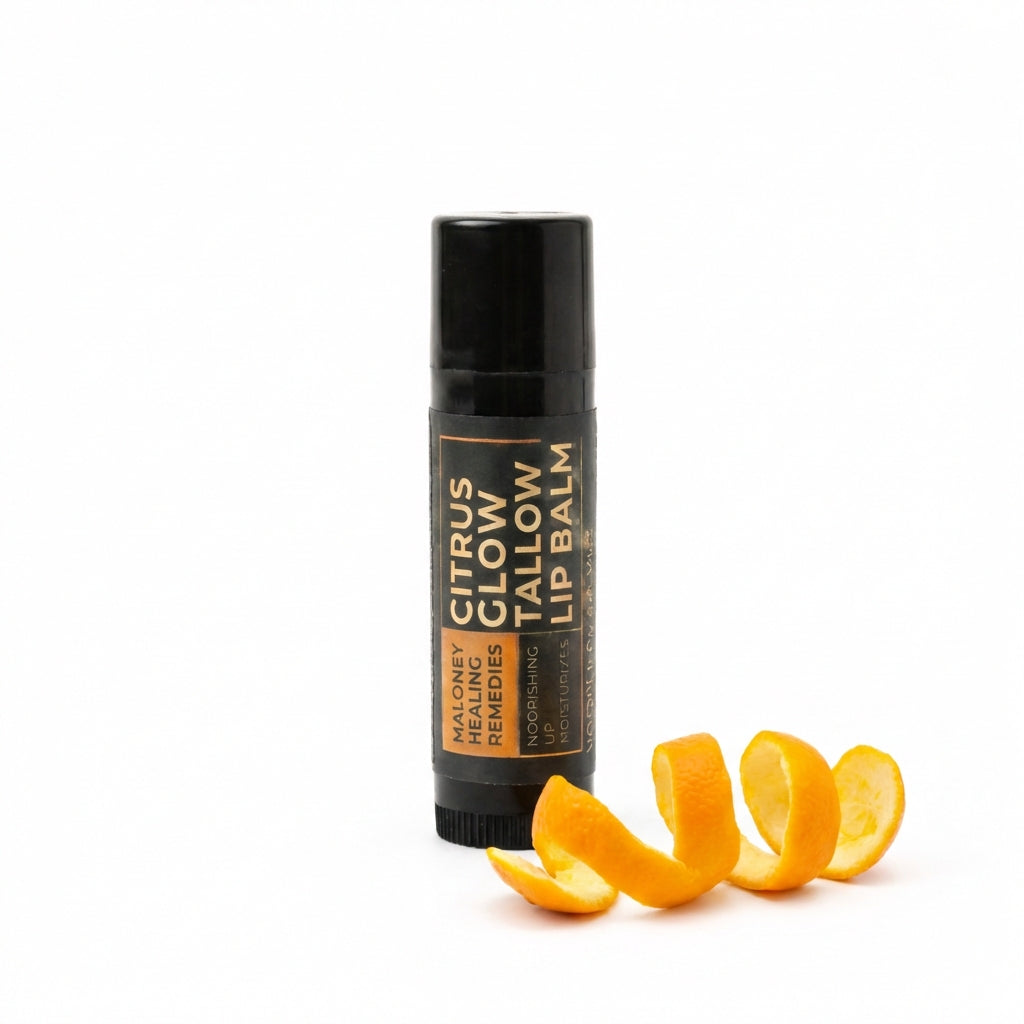 Beef Tallow Lip Balm - Organic Lip Care with Beeswax & Essential Oils (100% off)