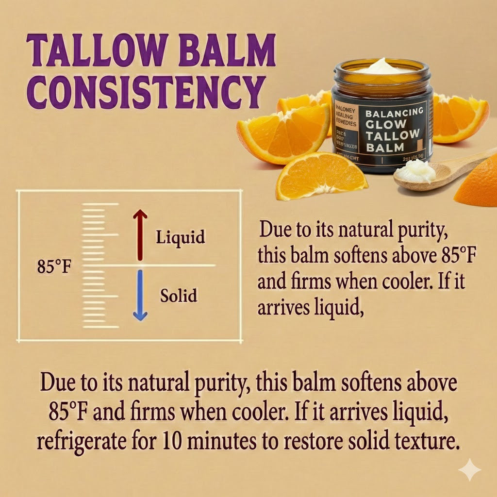 Balancing Glow Tallow Balm | Natural Moisturizer for Oily, Acne-Prone & Combination Skin